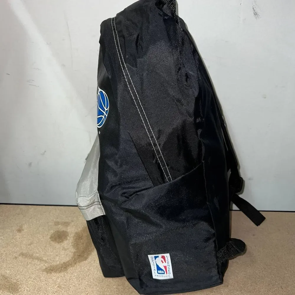 Vintage Orlando Magic Backpack Bag Black NBA Nasco Lightweight Printed